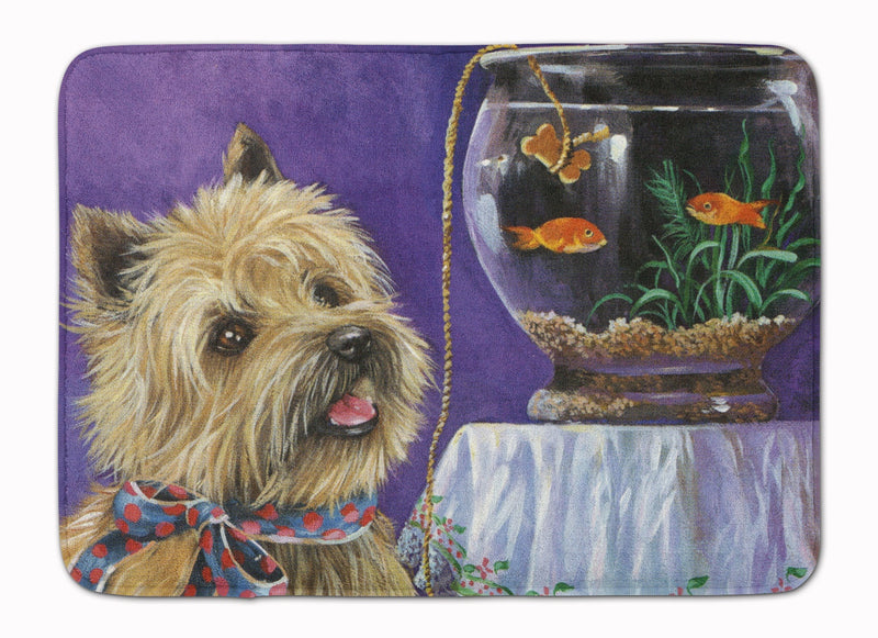 Cairn Terrier Gone Fishing Machine Washable Memory Foam Mat PPP3252RUG