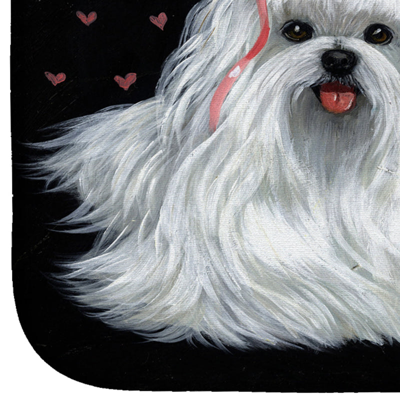 Maltese Sweethearts Dish Drying Mat – Absorbent, Artistic Kitchen Essentials PPP3263DDM