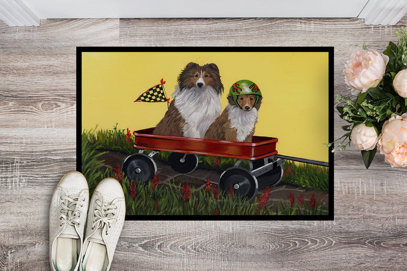 Sheltie Sheepdog Express Indoor or Outdoor Mat 18x27 PPP3272MAT