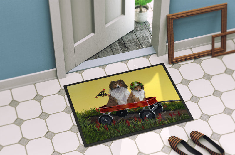 Sheltie Sheepdog Express Indoor or Outdoor Mat 18x27 PPP3272MAT