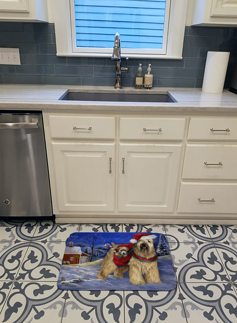 Wheaten Terrier Christmas Machine Washable Memory Foam Mat PPP3275RUG