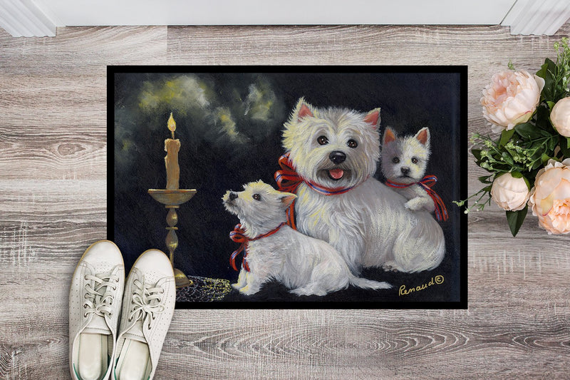 Westie Westie's Aglow Doormat - 24x36 Decorative Floor Mat – Indoor/Outdoor Rug with Artistic Flair PPP3288JMAT