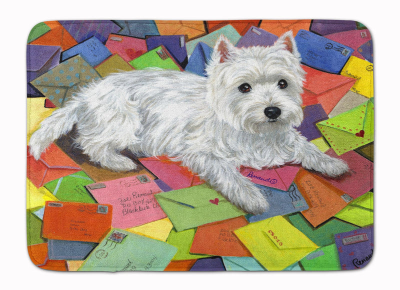 Westie Zoe's Mail Machine Washable Memory Foam Mat PPP3289RUG