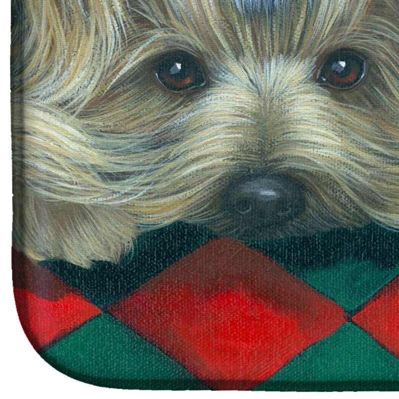 Yorkshire Terrier Yorkie 2 Hearts Dish Drying Mat PPP3290DDM