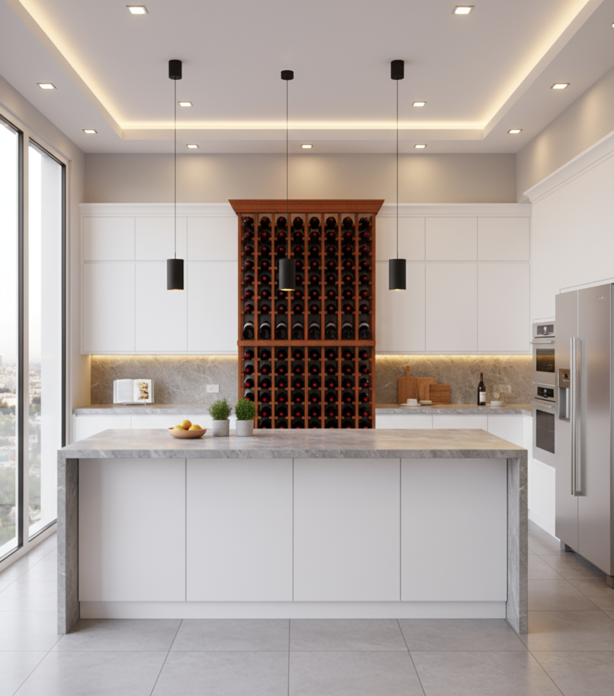 Multi Column Wine Racking System Customizable Bottle Storage with Presentation Row Display Holds 152 Bottles, photo 3 of 7