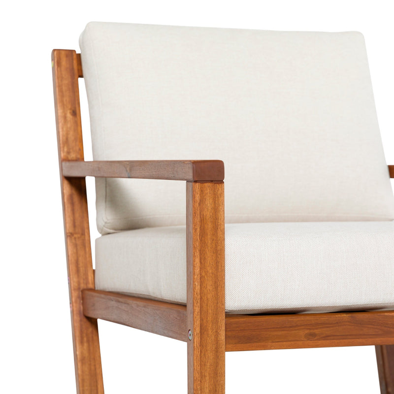 Prenton Modern Solid Wood Outdoor Club Chair - WHS