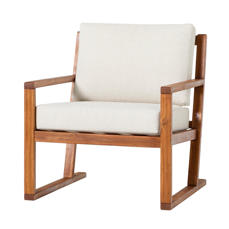 Prenton Modern Solid Wood Outdoor Club Chair - WHS