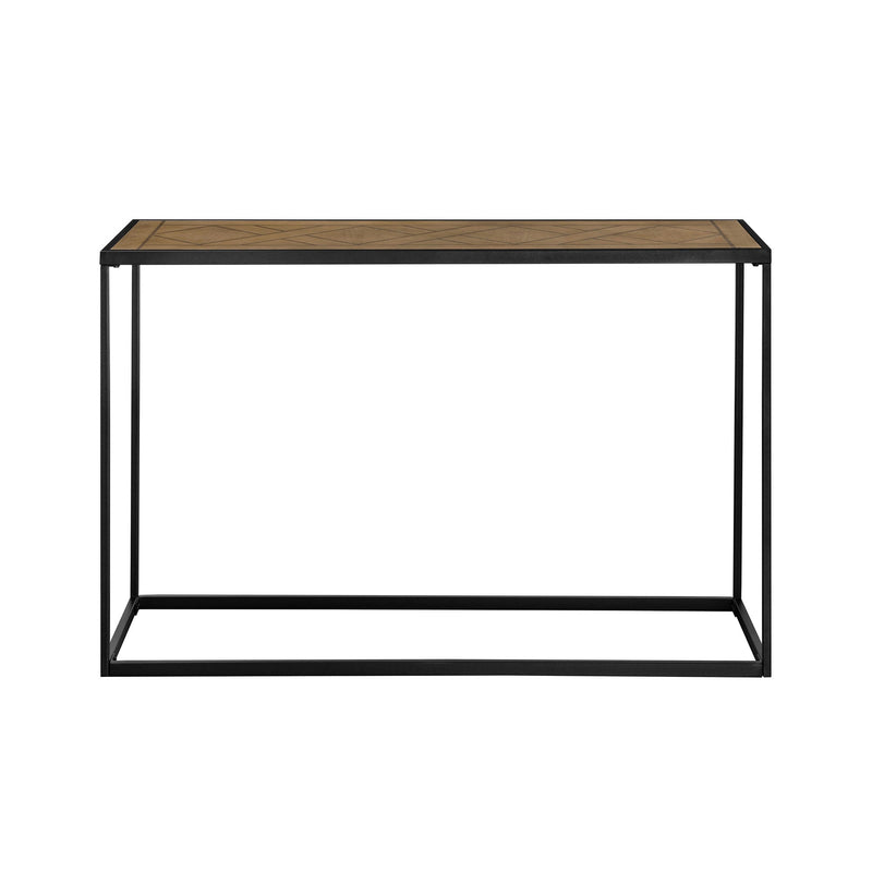 Parquet Modern Metal Box-Frame Entry Table