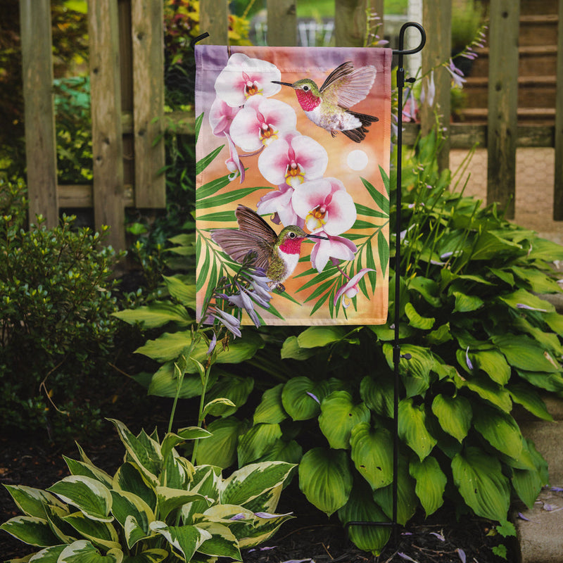 Anna's Hummingbirds Phalaenopsis Garden Flag – Decorative Outdoor Yard Flag PRS4023GF