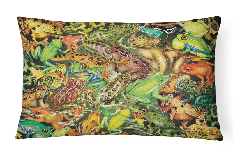 Frogs Canvas Fabric Decorative Pillow PRS4053PW1216