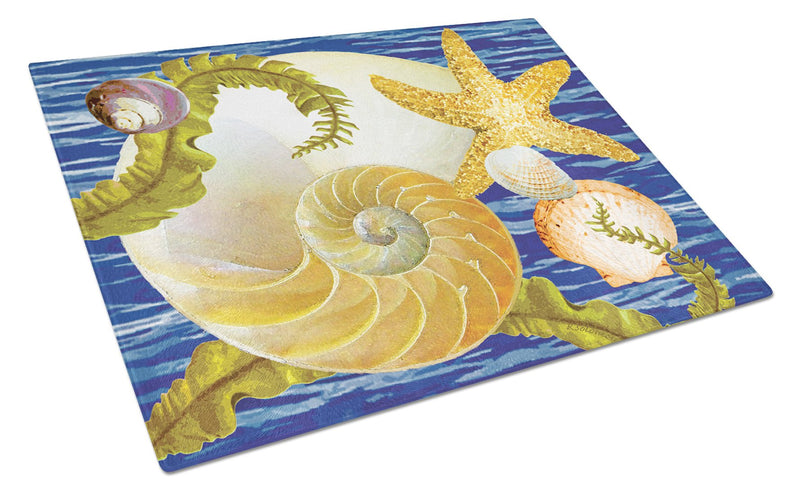 Cut Nautilus And Starfish Glass Cutting Boards – Durable, Decorative Kitchen Art Large PRS4056LCB