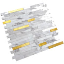 White Gold 10x12 Polished Brick PVC Peel & Stick Tile (10 pack, 9.26 sq ft/case)
