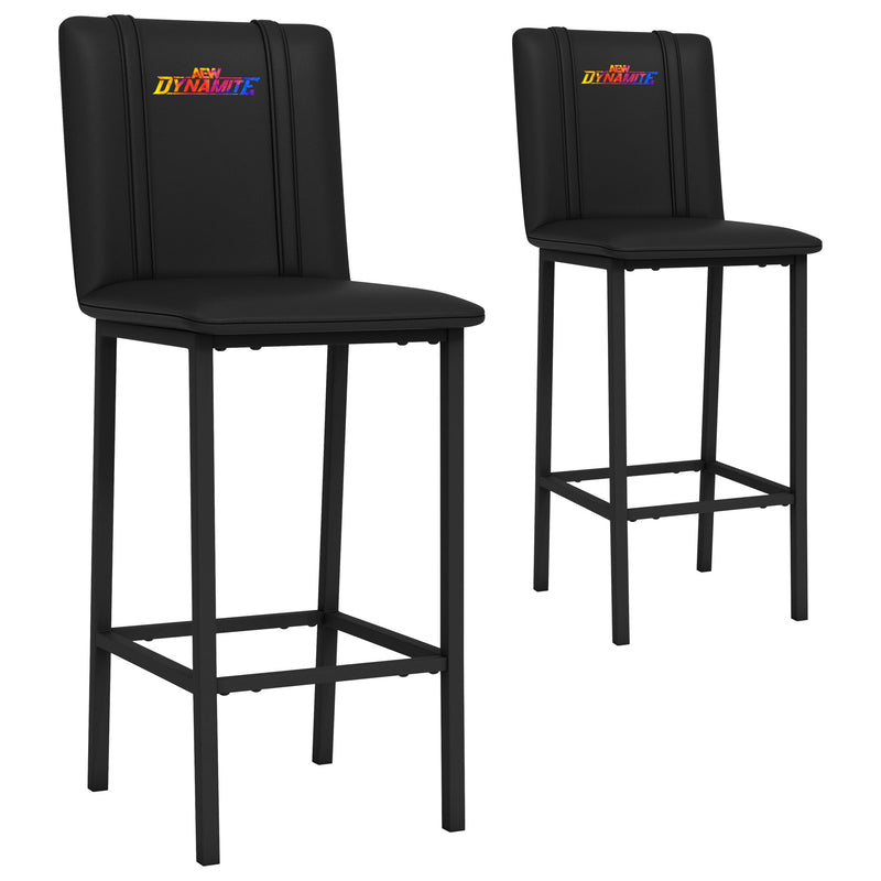 Bar Stool 500 with All Elite Wrestling Dynamite Color Logo Set of 2