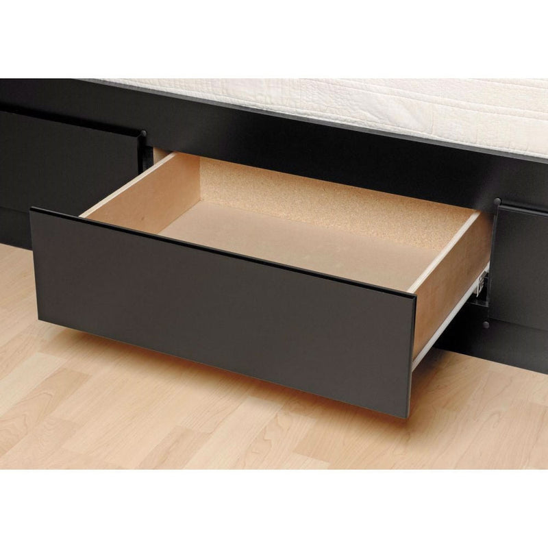 Twin XL Platform Bed Frame with 3 Storage Drawers in Black, photo 3 of 3
