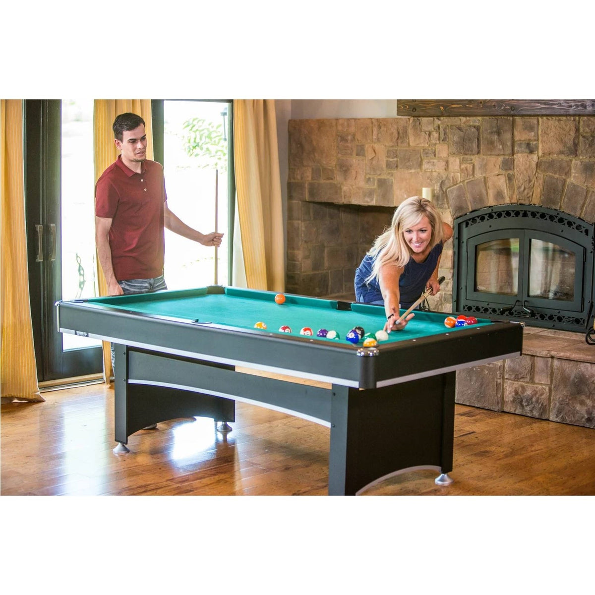 7-Foot 2-in-1 Conversion top Pool Table Ping Pong Table Set, photo 5 of 5