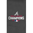 Silver Loveseat with Atlanta Braves 2021 World Champions Logo