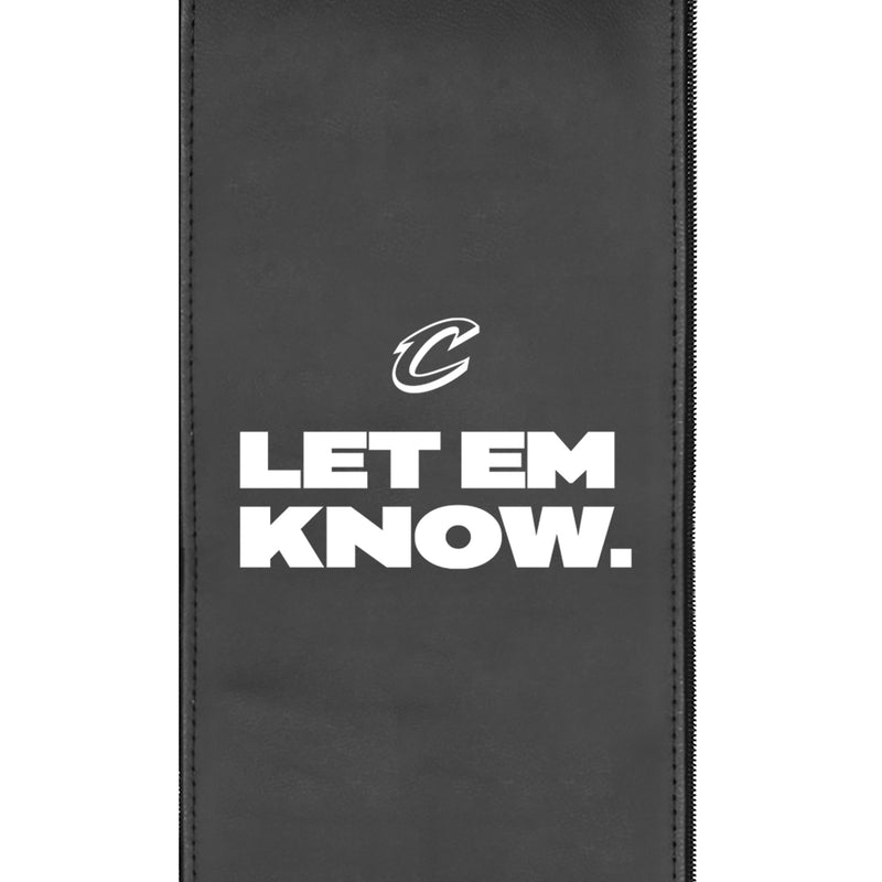 Silver Loveseat with Cleveland Cavaliers Let Em Know Playoffs Logo