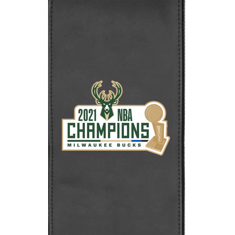 Silver Sofa with Milwaukee Bucks 2021 Champions Logo