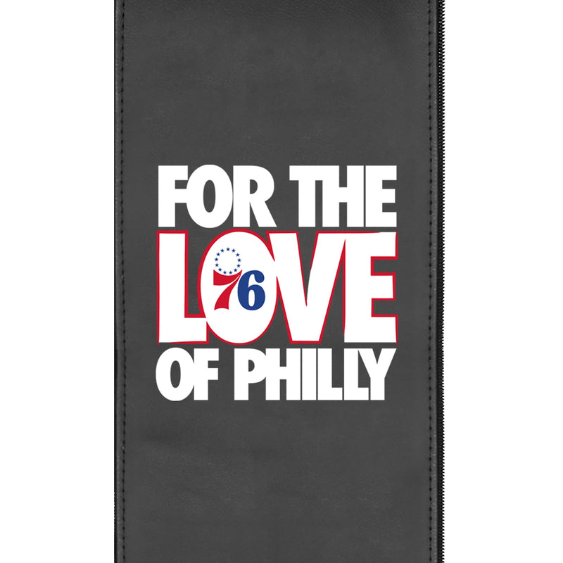 Silver Loveseat with Philadelphia 76ers For The Love of Philly Playoffs