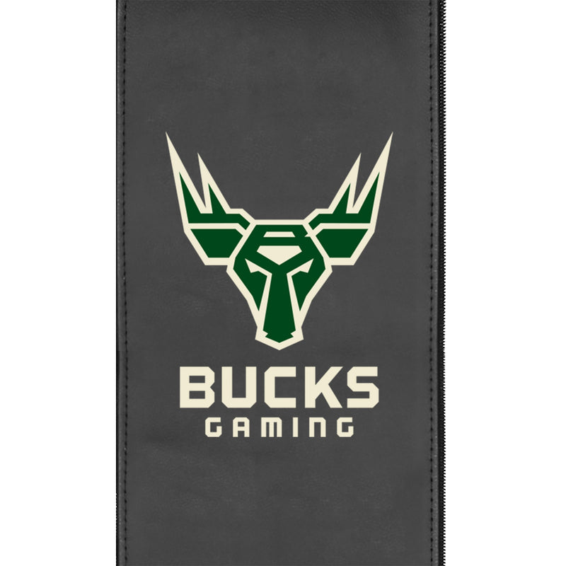 Silver Loveseat with Bucks Gaming Global Logo [Can Only Be Shipped to Wisconsin]