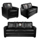 Silver Loveseat with  Miami Dolphins Alternate Logo
