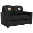 Silver Loveseat with  Miami Dolphins Alternate Logo