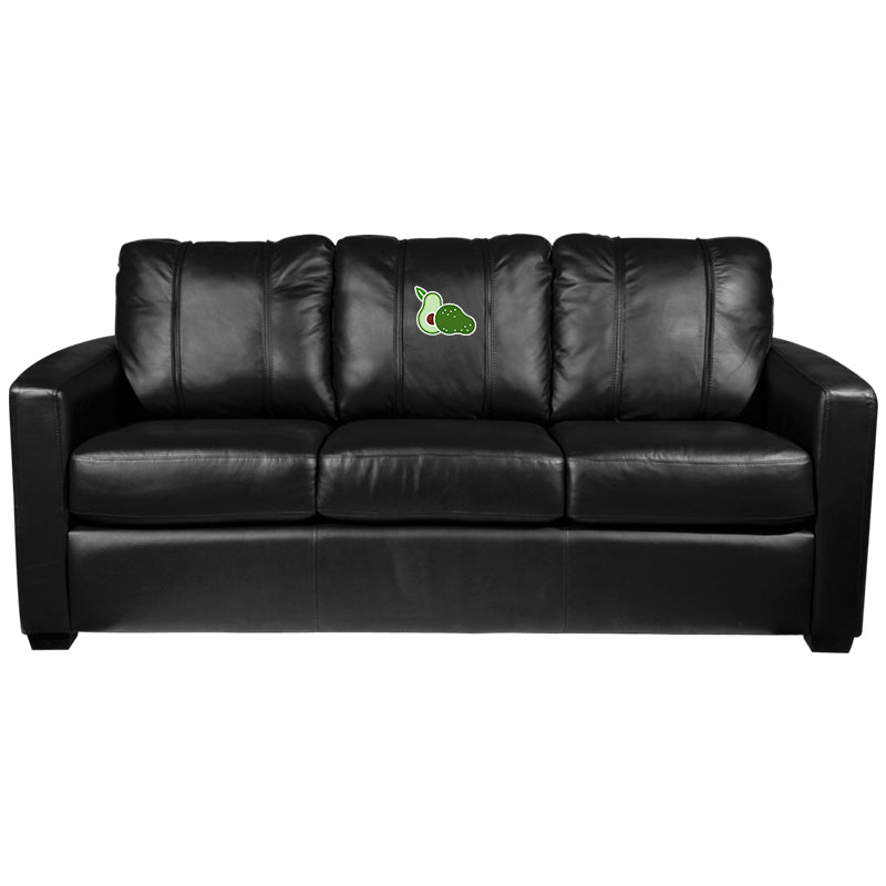 Silver Sofa with Avocado Logo Panel