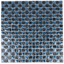 Blue Black 12x12 Glossy Square Glass Mosaic Tile (5 pack, 4.75 sq ft/case)