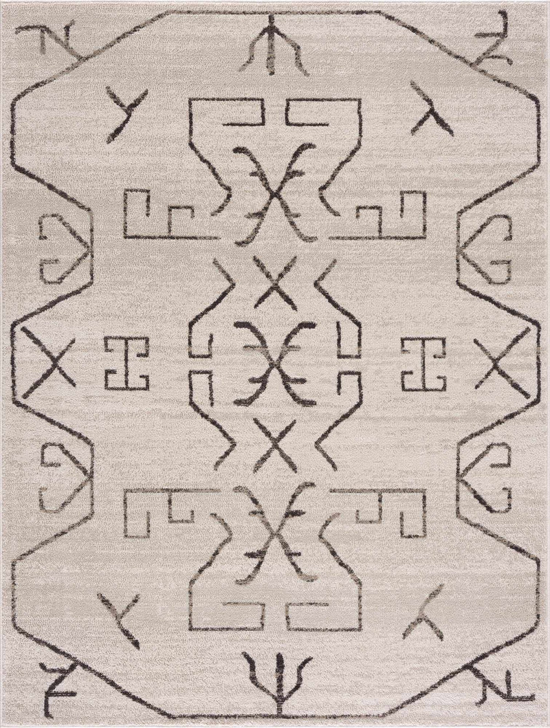 Azzan Cream & Charcoal Area Rug