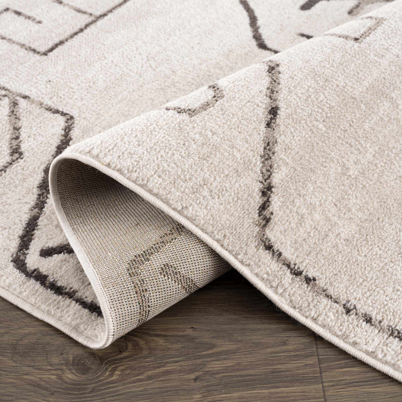 Azzan Cream & Charcoal Area Rug