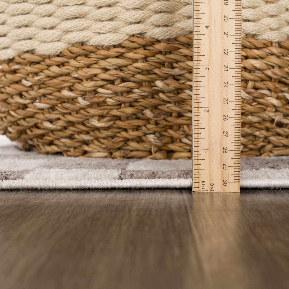 Benjy Beige Checkered Area Rug, photo 11 of 16