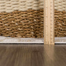 Benjy Cream & Gold Checkered Area Rug