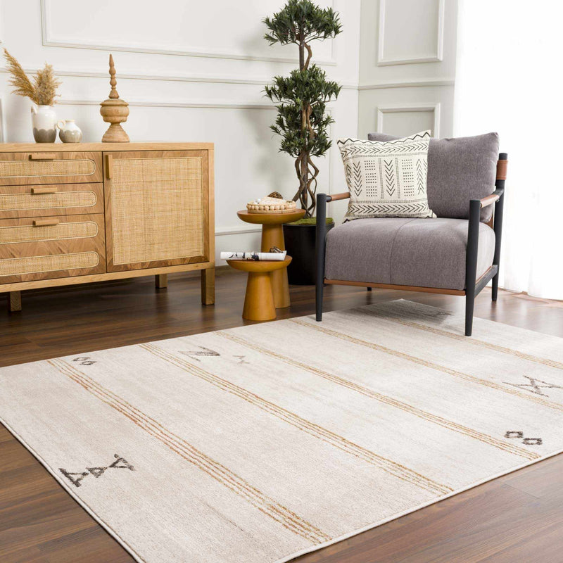 Deja Cream & Gold Area Rug