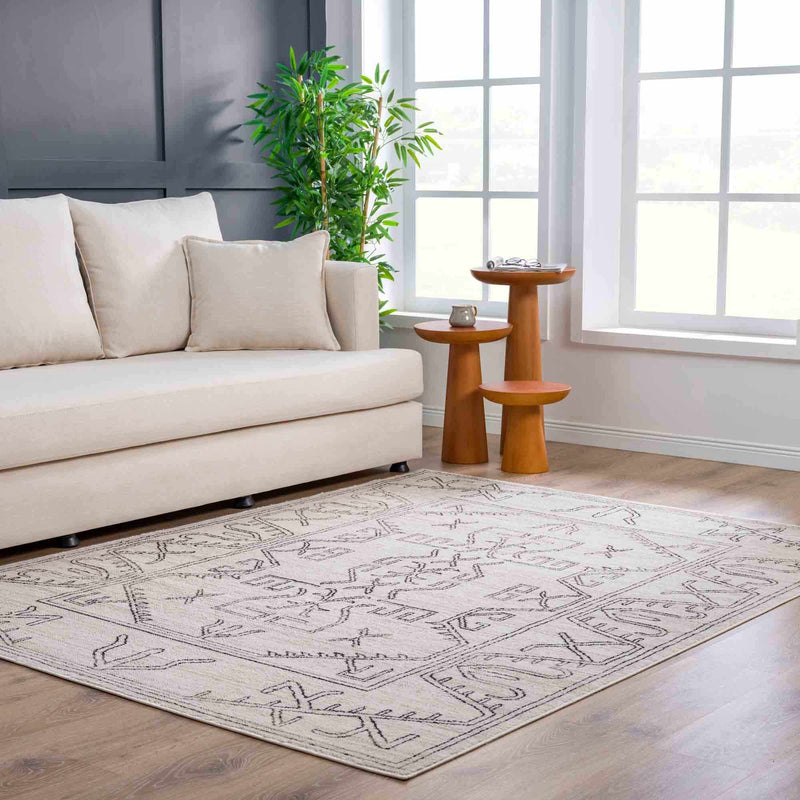 Divya Cream Tribal Performance Rug