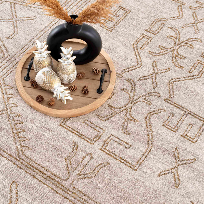 Divya Cream Tribal Performance Rug