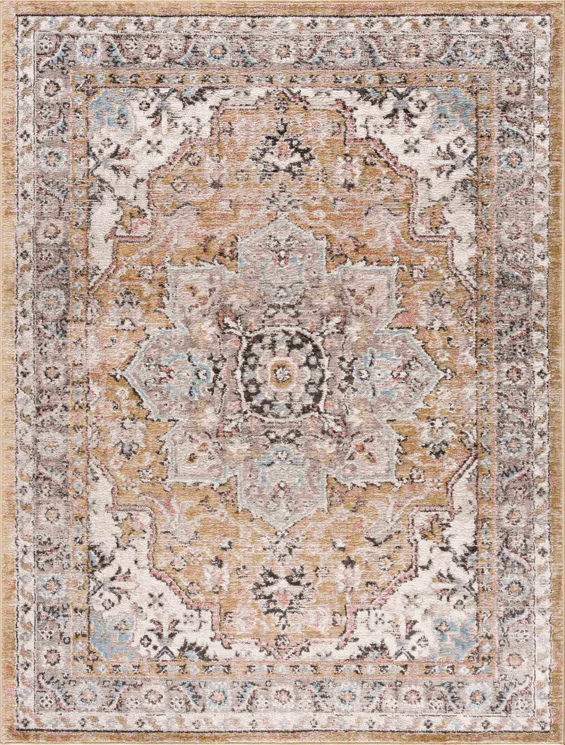 Albie Gold & Beige Area Rug