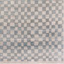 Benjy Cream & Light Blue Checkered Area Rug