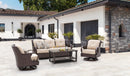 Brooks 4-Piece Aluminum Living Room Set With Swivel Chairs by Outdoor-USA®
