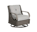 Brooks 4-Piece Aluminum Living Room Set With Swivel Chairs by Outdoor-USA®