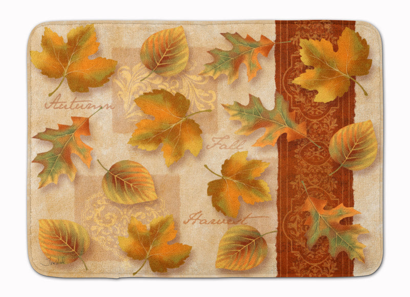 Fall Autumn Leaves Machine Washable Memory Foam Mat PTW2001RUG