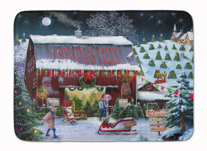 Christmas Tree Farm Machine Washable Memory Foam Mat PTW2002RUG