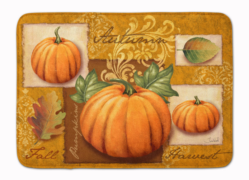 Fall Harvest Pumpkins Machine Washable Memory Foam Mat PTW2006RUG