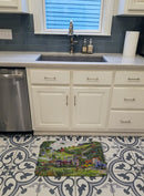 Summer in Small Town USA Memory Foam Kitchen Mat Machine Washable Anti-Fatigue Cushion Comfort Bath or Kitchen Rug