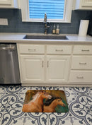 Horse Duo Memory Foam Kitchen Mat Machine Washable Anti-Fatigue Cushion Comfort Bath or Kitchen Rug