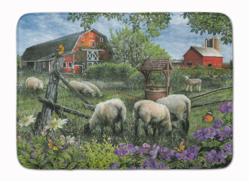 Pleasant Valley Sheep Farm Machine Washable Memory Foam Mat PTW2026RUG