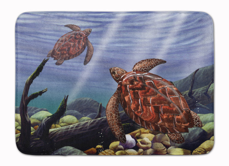 Sea Turtles Machine Washable Memory Foam Mat PTW2042RUG