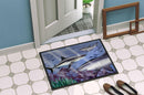 Sharks Doormat Indoor Outdoor 24H X 36W Front Door Mat Rugs for Entryway, Non Slip Washable Low Pile,