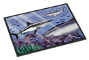 Sharks Doormat Indoor Outdoor 24H X 36W Front Door Mat Rugs for Entryway, Non Slip Washable Low Pile,