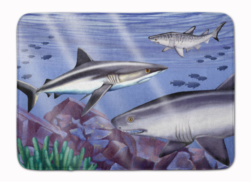 Sharks Machine Washable Memory Foam Mat PTW2043RUG