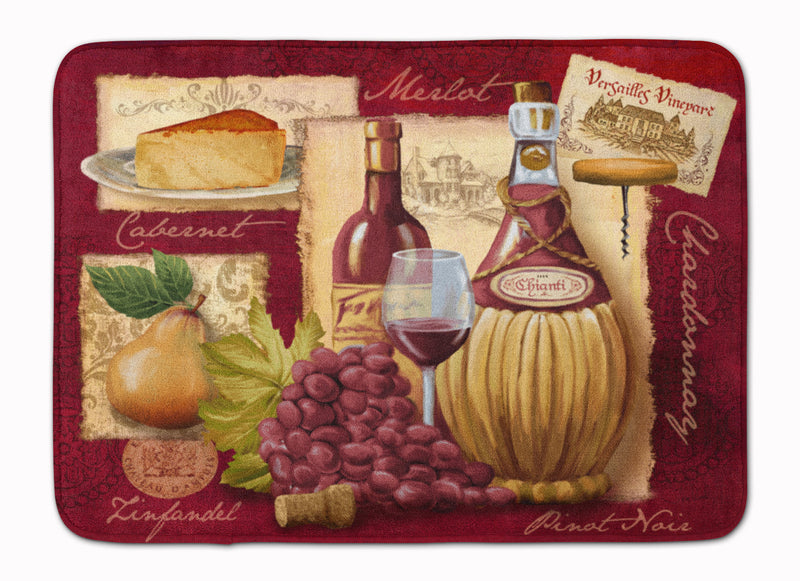 Wine and Cheese Machine Washable Memory Foam Mat PTW2046RUG